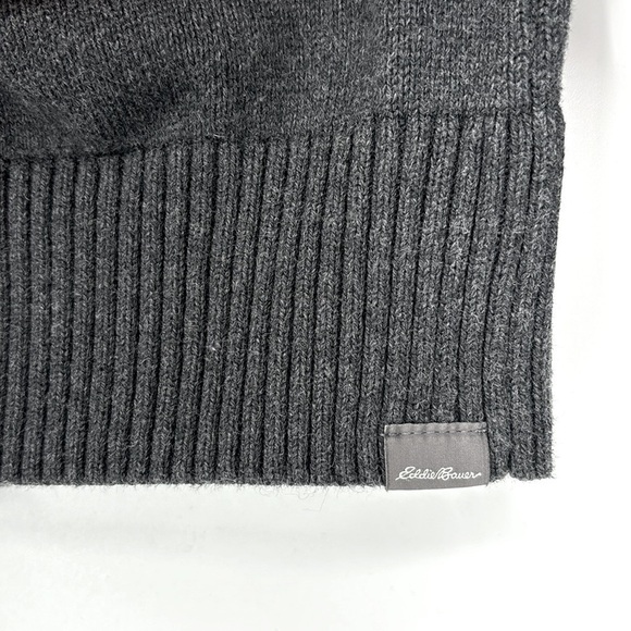Eddie Bauer Cotton Cashmere Cardigan Sweater Men’s Size Medium in Charcoal Gray - Picture 4 of 6